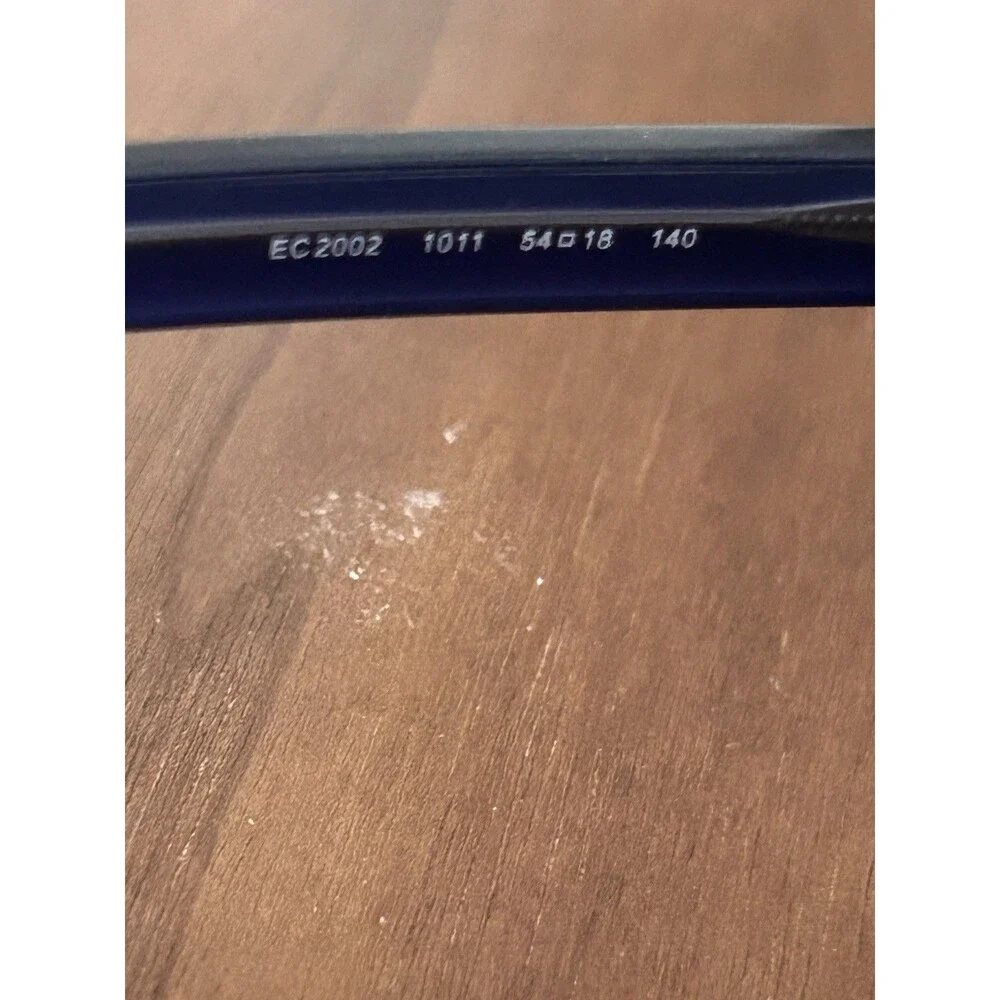LensCrafters EC2002 Blue Rectangular Full Rim Plastic Eyeglass Frames 54-18-140
